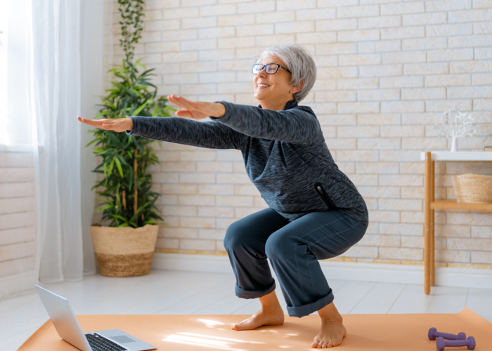 Squats are a great exercise for seniors.