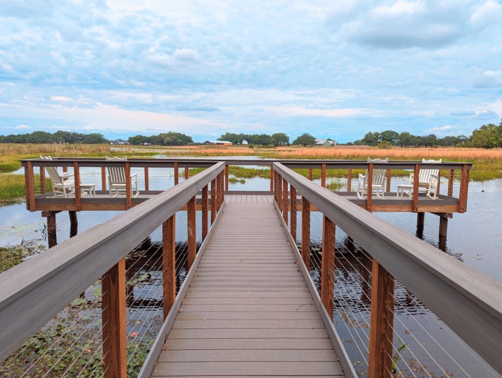 Observation deck on lake Andrew at our central Florida community.