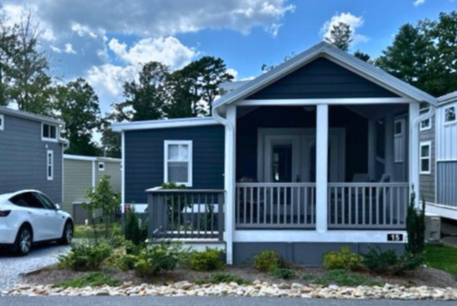 exterior of tiny home for sale in north carolina