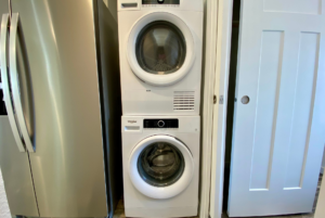 Stackable washer and dryer included in the unit price
