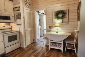 dining room in tiny home 59 Highland Hollow Ln