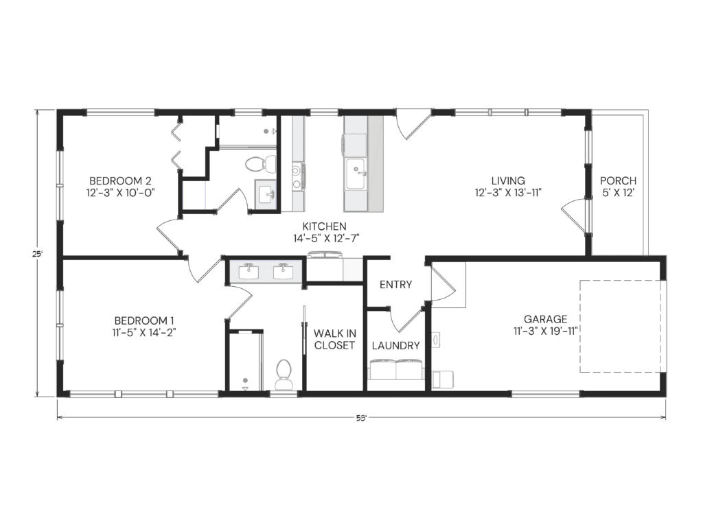 keyton 2 bedroom floorplan