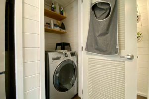 Laundry nook in tiny home
