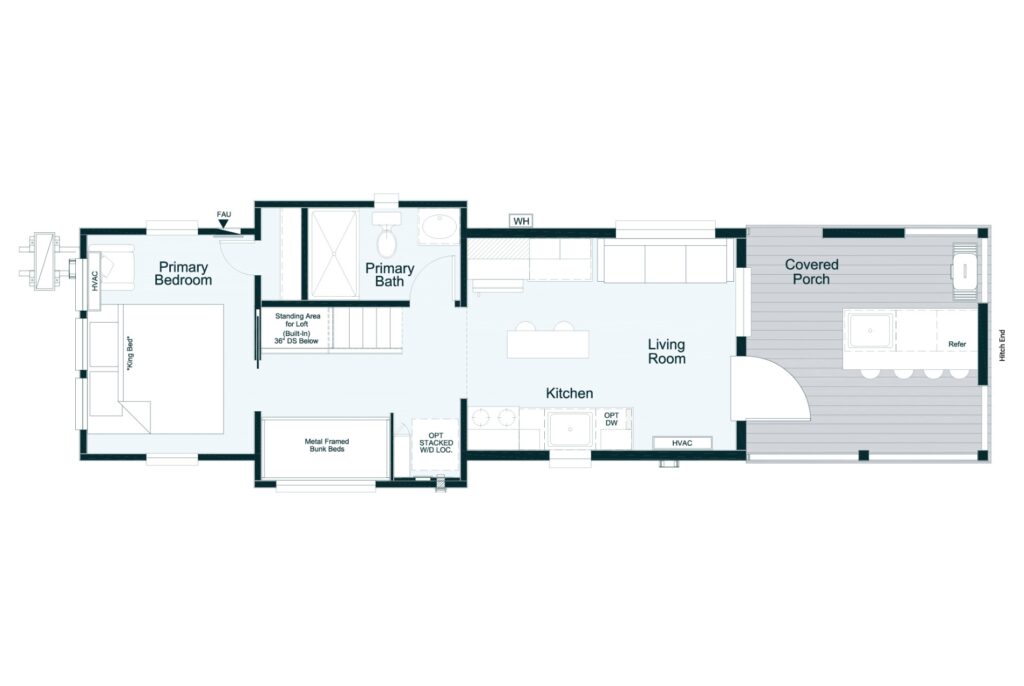 Tannehill floorplan of clayton park model homes for sale in the hamlet by Simple Life