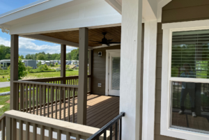 Covered deck and front porch addition available in the hamlet