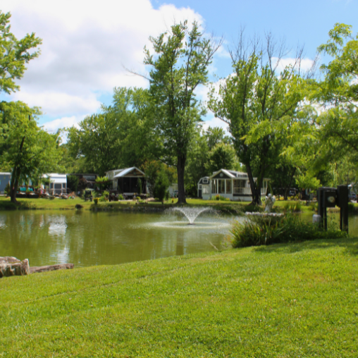 Catch and Release pond in the village community by simple life.