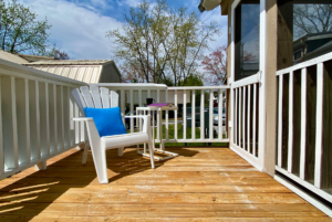 Additional outdoor space with added deck