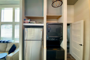 stackable washer and dryer in tiny home for sale in north carolina