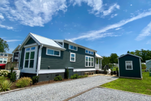 Tiny house with off-street parking for 2 cars