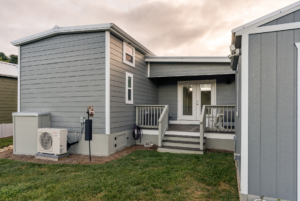 This backyard provides ample privacy.