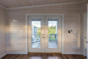 French doors from the second bedroom.