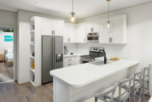 Kitchen with plenty of storage in mh home