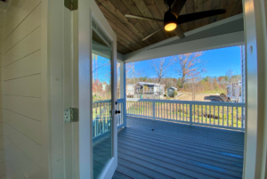 View of the second deck available with this tiny home