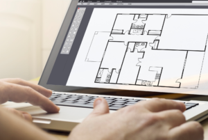 Manufacturer working on a floorplan in their software