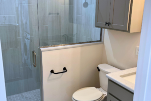 Bathroom with walk in shower