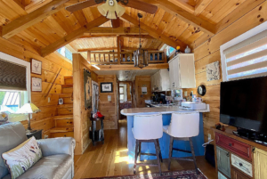 view of inside of tiny home from entrance