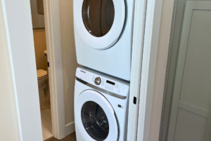 Included appliances in cottage home washer/dryer