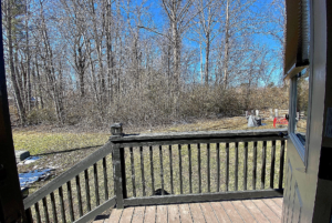 Back deck with preserve view