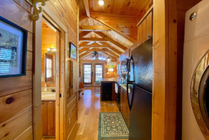 tiny home hallway with appliances