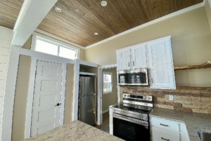 view of storage above refrigirator and pantry