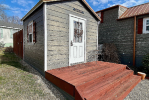 shed with tiny home