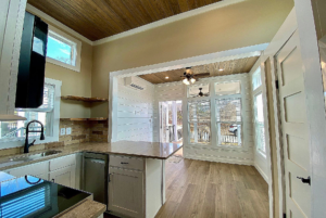 View of living room from kitchen