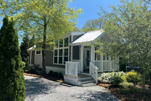 front of tiny home