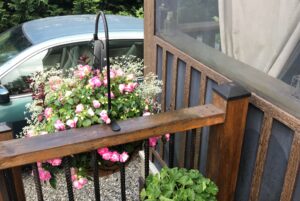beautiful deck and flowers