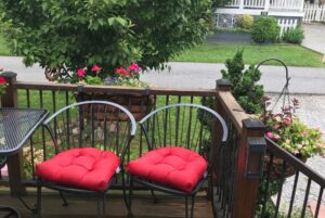 nice chairs on the deck