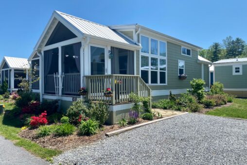 front of tiny home