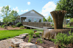 Clubhouse with view from the garden