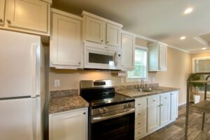 fully equipped kitchen appliances