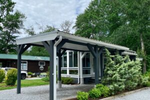 side view of tiny home