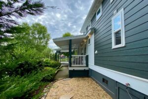 side of tiny home