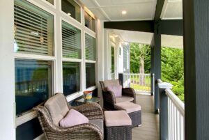 deck of tiny home