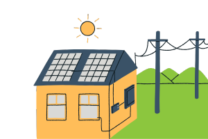 tiny home with solar panels