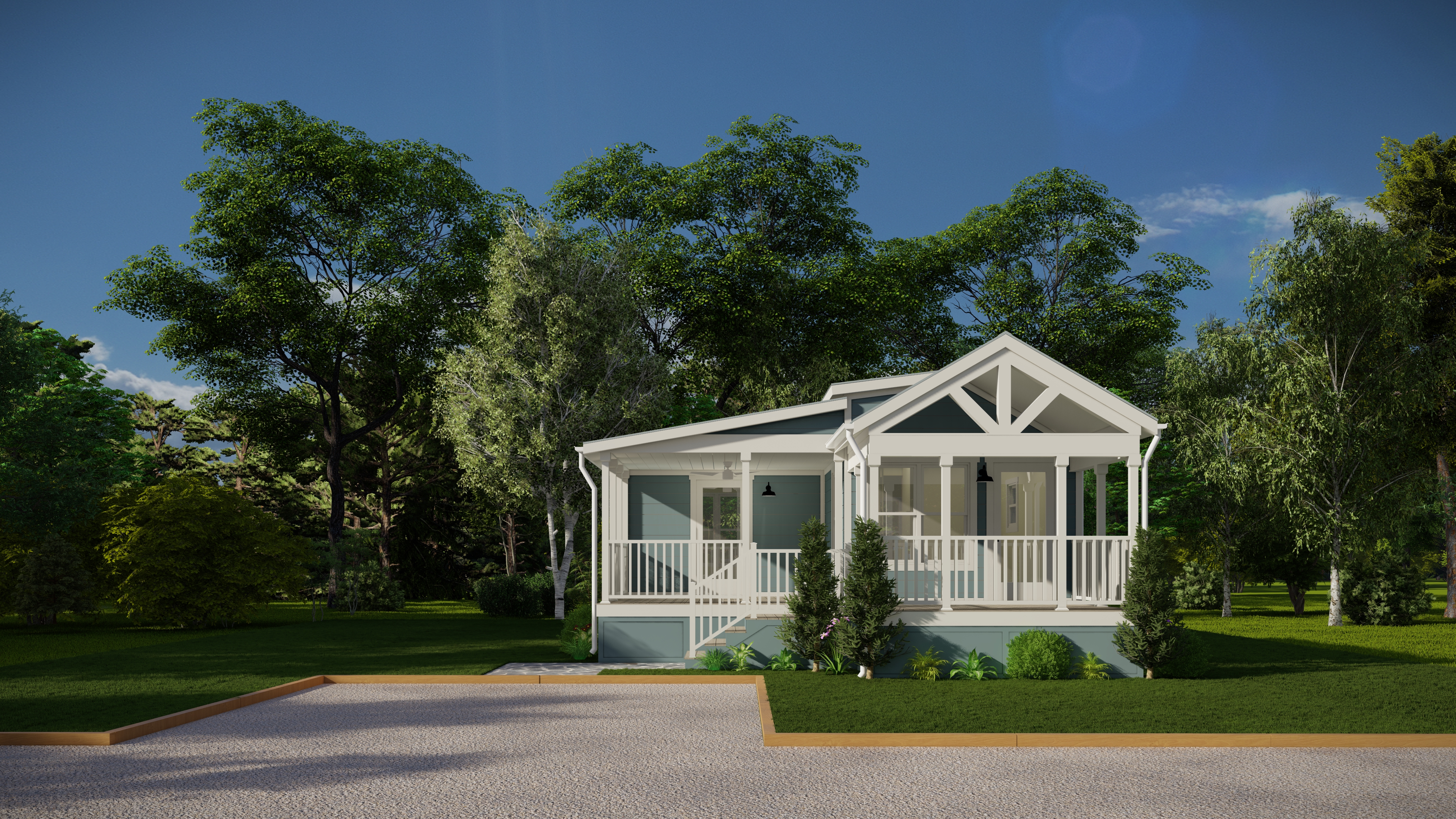 Skylark Rendering a Mountain View Floorplan Manufacturers