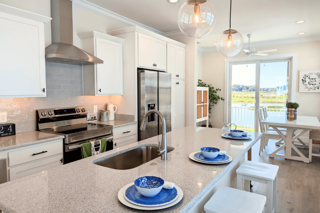 Kitchen appliances, lights, and plumbing are just some of the things Simple Life's move-in ready homes include.